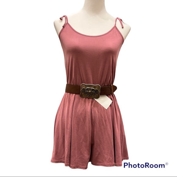 Stretchy and comfy tie shoulder cami romper dusty mauve Small S Garage - Picture 1 of 5